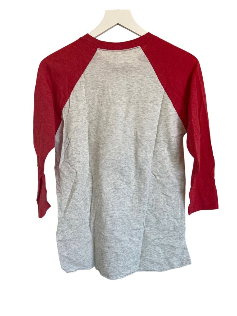 Next Level Custom KC Chiefs Raglan Tee Red & Gray - Picture 3 of 3